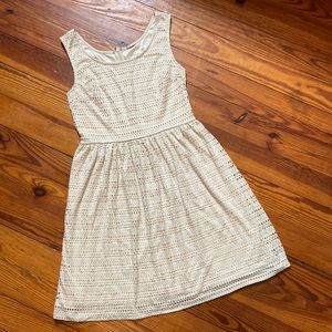 Cream Eyelet Dress